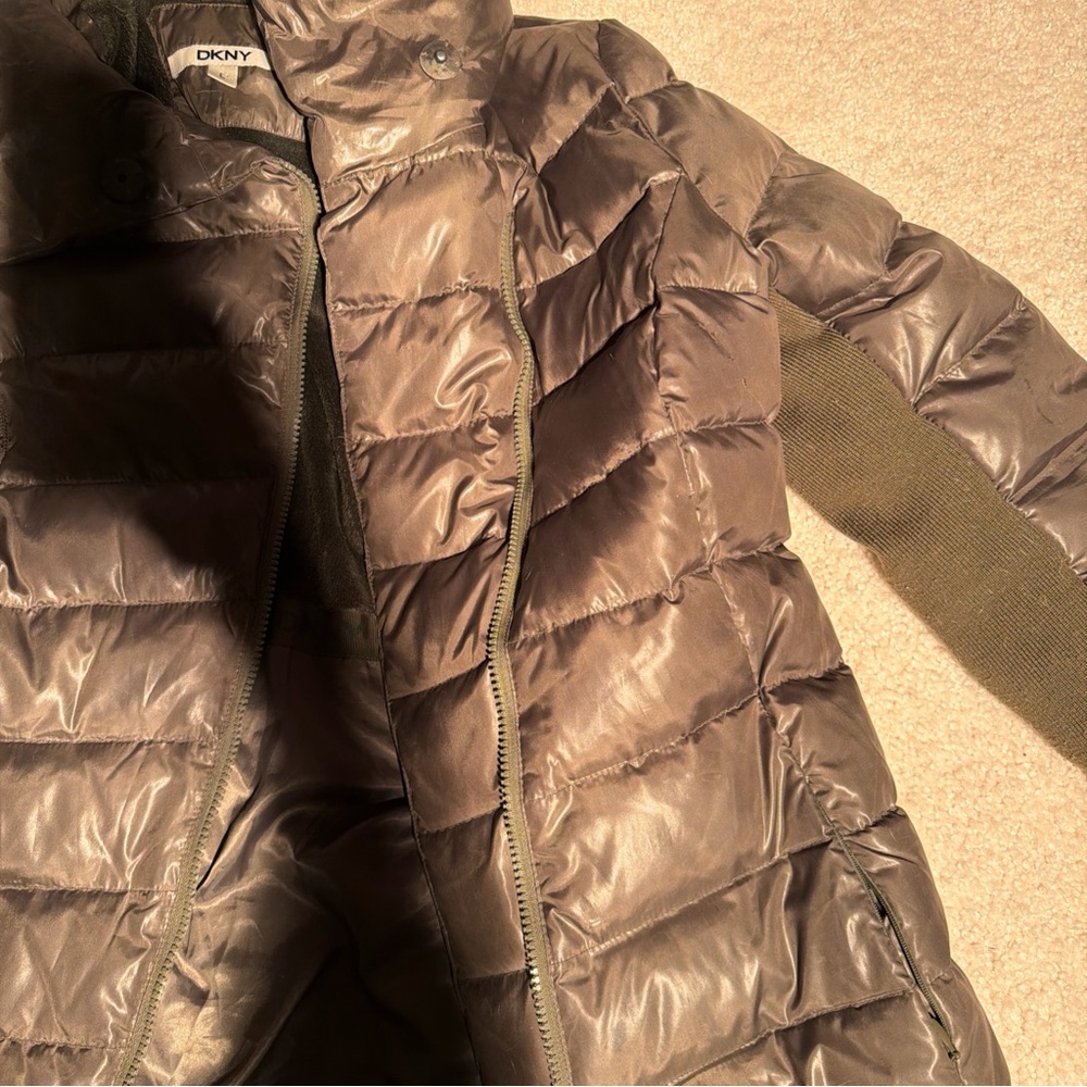 DKNYC Taupe Puffer Jacket - Picture 5 of 9
